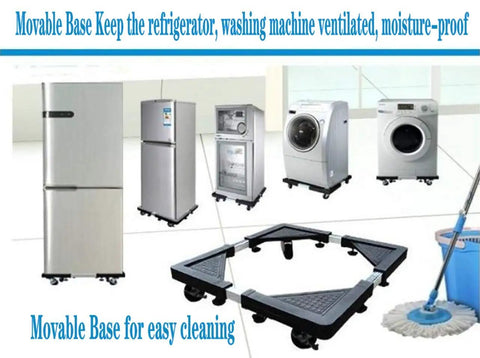 Adjustable Washing Machine Base And Telescoping Furniture Dolly With Four Rubber Wheels Swivel Locking Casters for fridge and washer
