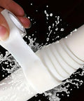 Hand applying Instant Self Fusing Leak Repair Tape For Kitchen And Plumbing on leaking pipe, waterproof silicone tape