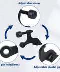 Built Tough Zinc Hinge Pin Door Stops Adjustable Matte Black Finish features adjustable screw and plastic gasket.