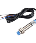 M12 Proximity Sensor Inductive Non Shield Type With 4mm Sensing Distance Detects Magnetic Metal PNP Normally Open 3 Wire 10 To 30V DC 200mA
