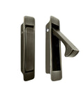 Forged Solid Brass Edge Pull For Sliding Pocket Doors, Antique Brass Finish, Self Retracting Latch Flush Mount With Hidden Screws