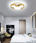 Cartoon Dope Mouse Ceiling Light Featuring Mickey Style Gold Metal Chandelier for a Modern Look Flush Mount Ceiling Lamp in bedroom