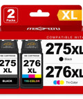 Box of 275XL Black and 276XL Color Ink Cartridges Combo Pack for Pixma Printers TR4700 TR4720 TS3700 TS3722 TS3500 TS3522 Replacement