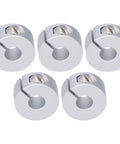 Heavy Duty Clamp Style Shaft Collars Are Totally Solid For Robotics And Engineering Work High Strength Aluminum Alloy For Axle Fixing Zero Hassle Setup Is Easy Peasy 5 Pack Size Fits Any Tough Project You Have To Complete Now, 5 silver clamp shaft collars