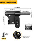 Built Different 4 Inch Slide Barrel Bolt Gate Latch Crafted From Solid Corrosion Resistant Stainless Steel For Weather Proof Barn Fence Pad And Shed Security dimensions on black background with screws