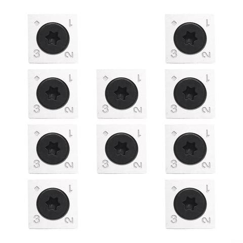Rock Solid 14Mm Carbide Cutter Inserts 10 Pack Square 4 Sided Rotatable Blades For Woodworking Spiral Planer Head With M6 Screws smooth finish.