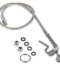 60 Inch Flexible Stainless Pre Rinse Hose With Spray Valve Kit For Commercial Kitchen Faucets Pro Grade Sprayer Nozzle