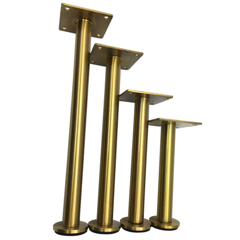 Adjustable 23.6 Inch Stainless Steel Furniture Legs Set Of 4 With Gold Finish Durable Replacement Legs For Sofa Table Cabinet Coffee