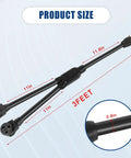 No Nonsense Heavy Duty 50 Amp Nema 6-50 Welder Splitter Adapter Cable 3 feet long with dual outlets and measurements.