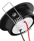 Sorfia 10pcs 2 inch Gimbal LED Recessed Light Small Recessed Lights AC110V showing backside with wiring and metal frame detail.