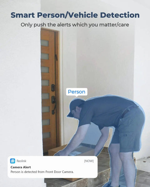 Person detected by Argus PT Solar Battery Camera With Pan Tilt No-Hassle Outdoor Wireless Home Security System at front door.