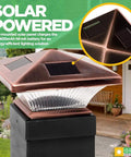 8 Pack Siena Solar Post Cap Deck Lights For 4x4 Wood Posts And 4x4 Or 5x5 PVC Vinyl Posts Bronze Finish Outdoor