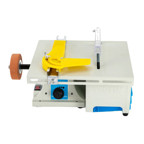 All In One Lapidary Saw And Bench Grinder For Cutting Rocks And Polishing Glass Gem Jade Adjustable Speed 800 To 10000 RPM