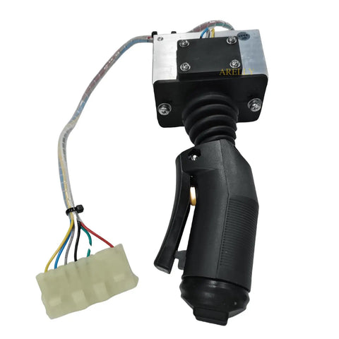 Rugged Aftermarket Replacement Joystick Controller For Skyjack Scissor Boom Lifts 211751 with wiring harness and rubber grip.