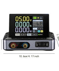 Front view of Adjustable DC Power Supply 0-30V 0-5A for lab CNC and test gear, featuring digital display and output terminals