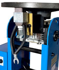 Close-up of Heavy Duty Rotary Welding Positioner Turn Table With Smooth Variable Speed Control and Kickass Three Jaw Chuck.