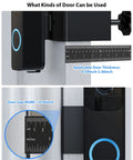 Adjustable Angle Doorbell Mount For Video Doorbells With 45 To 135 Degree Side Tilt, Anti Theft Design, No Drill Install display