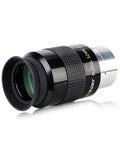 32mm 1.25 Inch Plossl Eyepiece for telescopes with filter thread, visual astronomy ready, top view, black all-metal design.