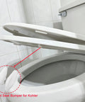 8 Piece Toilet Seat Bumper Replacement Kit For Kohler Lids Quiet Close Rubber Bumpers installation on toilet seat