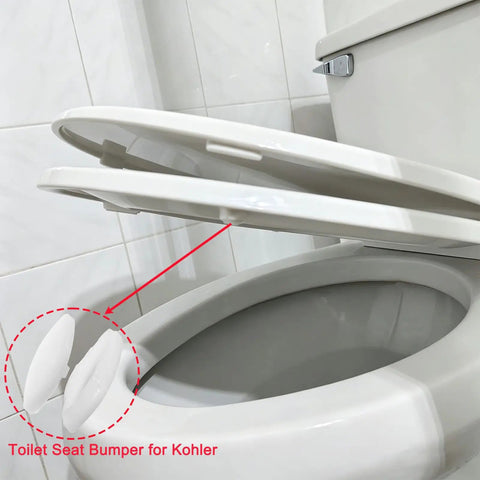 8 Piece Toilet Seat Bumper Replacement Kit For Kohler Lids Quiet Close Rubber Bumpers installation on toilet seat