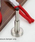 Wall Mounted Door Stop Bumper With Hydraulic Buffer Stainless Steel Low Noise Sound Dampening Protector detail view