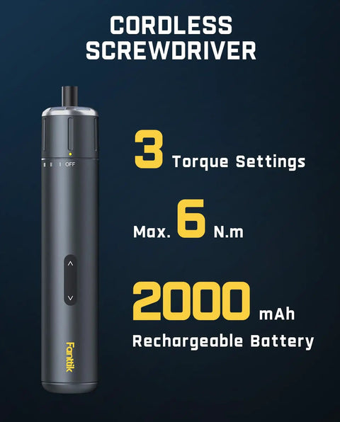 Top Shelf All In One Electric Screwdriver Rig With Claw Hammer Combo Wrench Long Nose Pliers Flexible Tape Measure Utility Knife Plus Assorted Bits And Hex Keys For Serious Weekend Warrior Builders, cordless screwdriver with torque settings and rechargeable battery.