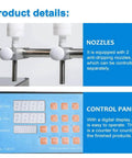 Double Head Digital Liquid Filler With Twin Nozzles Pro Grade 3-4000ml Per Head Automatic Counting Control Panel View