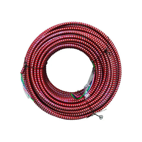 Heavy Duty 16/2 Metal Clad Fire Alarm Cable With Ground, 1000 Ft Reel Of Flexible Aluminum Interlocked Armor Wire.