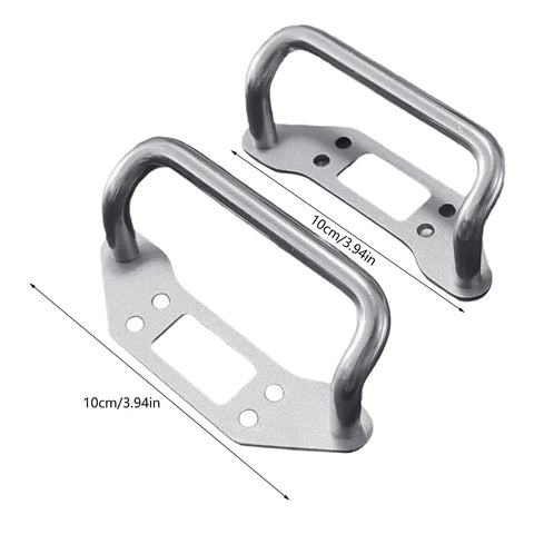 Stainless Steel Widened Carry Handle For Electric Skateboards And Longboards With A Four Finger Grip Built To Last Easy To Install Wear Resistant Durable Skateboard Accessory, shown with 10cm size detail