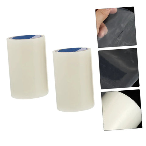 Two Rolls Tent Repair Tape UV Protected Seaming Tape Greenhouse Quick Fix Solution DIY Friendly Canopy Repair Tape Irregular Surfaces Self Priming Sealant Long Lasting Durable Repair Tape with close-up views of tape application.