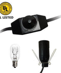 Himalayan Salt Lamp Replacement Cord And Bulb With Dimmer Switch 6 Foot UL Certified Safe For Salt Rock Lamps