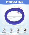 Blue E61 8.5mm Silicone Gasket For Espresso Machines showing dimensions and features like heat resistance and BPA free.