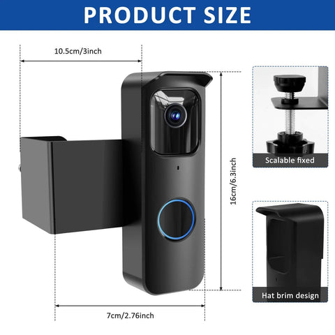 Anti Theft Doorbell Mount No Drill Easy Install Mounting Bracket For Video Doorbell Camera with adjustable outdoor cap