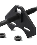 Heavy Duty Hub Removal Tool Wheel Bearing Puller 5 Lug 6 Lug 8 Lug Threaded Stud Extractor with a rugged black steel design.