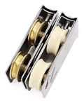 Double wheel stainless steel pulley roller for fixing squeaky windows and sliding doors, smooth gliding part.