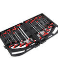 Top Notch 16 Piece Pro T Handle Hex Key Wrench Set With Ball Ends For Tight Spots Heavy Duty Chrome Vanadium Steel Tools Perfect For Auto Repair And Home Boss Jobs No More Stripping Screws in case