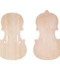 Unfinished Spruce Front Panel Topboard And Maple Backplate Violin Parts Kit For 3/4 And 4/4 Violins, solid wood DIY set display