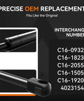 10 Inch 40 Lb Gas Struts Set Of 2 For Truck Tool Box Heavy Duty Lift Assist Shocks OEM Direct Replacement interchange numbers shown