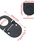 Black Flush Ring Pulls 4 Pack Dope Modern Hidden Recessed Door And Drawer Handles, dimensions and folded view, for Cabinets