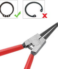 7 Inch External Snap Ring Pliers Set With Internal Straight And Bent Jaw Pro Grade Pliers CRV Steel Electrophoretic Black Finish