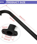 Image showing dimensions of Mini Bike Exhaust Header Pipe Kit Drop In For Motovox MBX10 MBX11 MBX12 Monster Mega Moto MMB80 MMB105 Coleman RB100 RT100 And Lifan 79cc 105cc Engines Fits Chinese Lifan 1523 And Similar Mini Bike Applications; 323mm length, 22mm diameter.