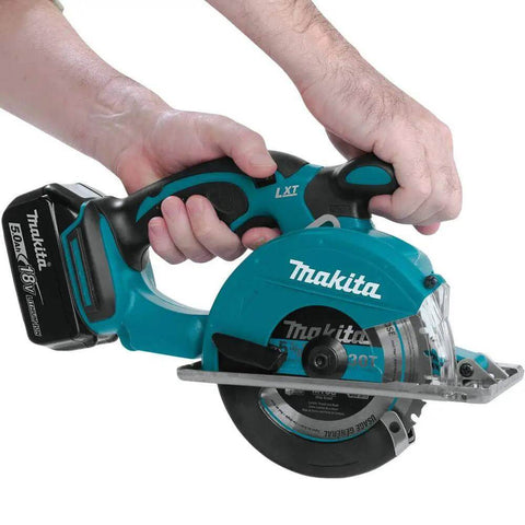 Game Changing 18V LXT Cordless Metal Cutter Shreds Steel Sheets Pipes Square Tubing And Unistrut 3600 RPM, handheld view, ergonomic design.