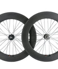 Full Carbon Fixed Gear Wheelset 700C 88mm Track Clincher Matte Finish For Dope Street Rides, Toray T700C Fibers, Lightweight 2300g