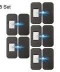 Magnetic Cabinet Catches Set for Doors and Drawers, Invisible Latch Kit, 5-Piece, 4 by 2 cm, Silver and Black, Heavy Duty Magnetic Closure, Easy Install, Keeps Doors Tight displayed in a grid layout