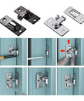 Heavy Duty Toggle Latch Bolt for 90 Degree Steel Cabinet Fastener for Sliding Doors and Closet Fixes in use