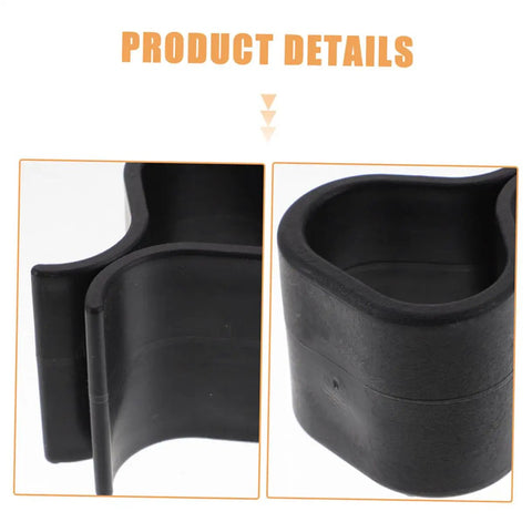 Close-up of 24 Piece Wicker Sofa Clips And Rattan Chair Fasteners For Outdoor Patio Furniture Connectors, sturdy black plastic design.