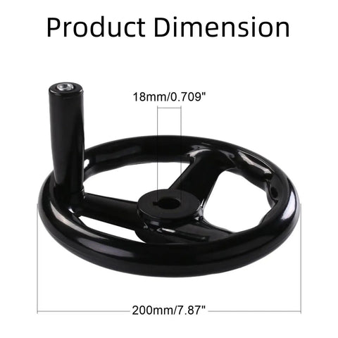 Three Spoke Bakelite Hand Wheel With Handle For Table Saws Lathes And Metalworking Tools Built To Last Tough As Nails 200mm Dimensions
