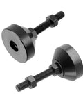 Set Of 4 Beefy Adjustable Furniture Leveling Feet With M8 Threads In Black Aluminum For Desks Tables And Cabinets 1.57 Inch Base Diameter