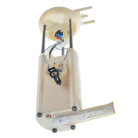 Go-To Electric Fuel Pump Assembly With Sending Unit For Chevy Express And GMC Savana 1997 To 2002 Fits 4.3L 5.0L 5.7L 6.5L 7.4L Vortec Engines With One Electrical Connector showing vertical view of unit and electrical connector