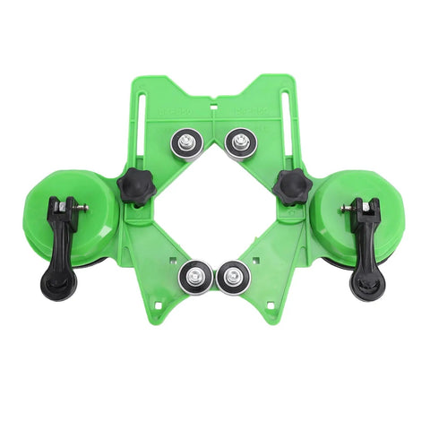 WALFRONT Dual Suction Cup Hole Saw Kit 6-50mm For Tile Ceramic Glass Marble Granite Drill Bits That Stick Firmly And Prevent Slipping For Smooth, Precise Professional DIY Home Renovation Jobs Today. green dual suction hole saw guide for tile and glass, 6-50mm